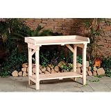 ACE Hardware- Sunjoy L-PS192PWD 'Living Accents' 2 Tiers Potting Bench, White Wash Finish