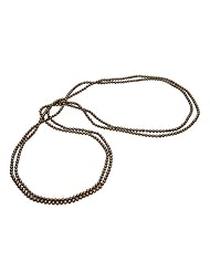 100" 5.5-6mm Endless Chocolate Brown Freshwater Pearl Necklace, Free Shipping and Gift Box