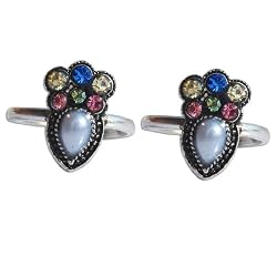 Designer Silver Toe Ring Foot Jewelry India Fashion