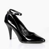 VANITY 431 4 Ankle Strap Pump, Black Patent-Size 10