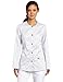 Dickies Scrubs Women's Gen Flex Junior Fit Contrast Warm Up, White, Large