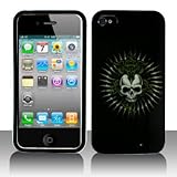 Premium - Apple iPhone 4 Cross Skull Cover - Faceplate - Case - Snap On - P ....