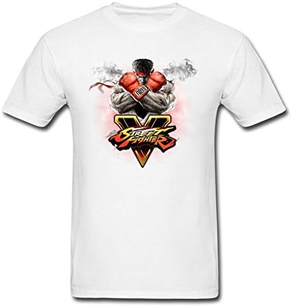VinDT Men's Street Fighter V 5 Game Logo T-Shirts Size XL White