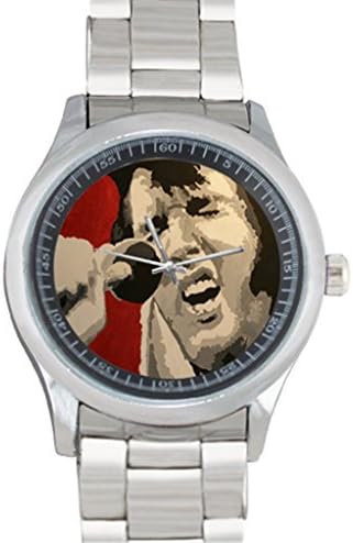 Fashionable Design of Watch Wristwatch Stainless Steel Metal Band Art Elvis Presley