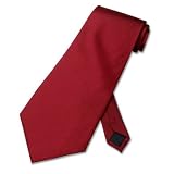 100% SILK Solid Cranberry / Dark Red Neck Tie. Mens NeckTie.