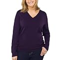Merona&reg; Collection Merino Long Sleeve V-Neck Sweater - Purple