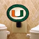 NCAA Miami Hurricanes Art-Glass Nightlight