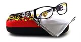 Ed Hardy EHO718 Eyeglasses EHO 718 Black Crystal Optical Frames