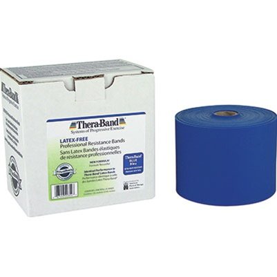 Thera-Band Latex Free Exercise Bands, EXTRA HEAVY, BLUE, 25 YARDS