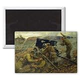 The Battle of Yelnya near Moscow in 1941,.. - 3x2 inch Fridge Magnet - large magnetic button - Magnet