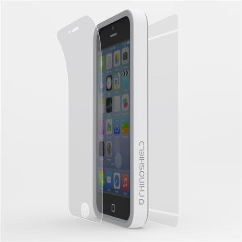 Rhino Shield Crash Guard Slim Impact Bumper Bundle for iPhone 5/5s/SE - White (includes: Bumper, Front Screen Protector, Rear scratch Protector Shield)
