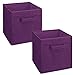 ClosetMaid 11469 Cubeicals Fabric Drawer, Purple, 2-Pack