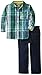 Kids Headquarters Little Boys' Roll Up-Sleeve Shirt with Jean Two-Piece Set