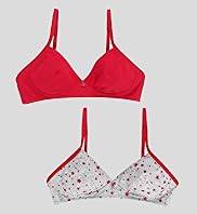 2 Pack - Angel Cotton Rich Plain & Star First Bras