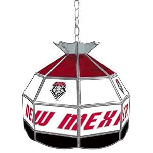 Trademark University of New Mexico stained glass Tiffany lamp -16-inch