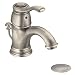 Moen CA6102AN Kingsley One-Handle Low Arc Bathroom Faucet, Antique Nickel