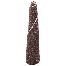 Merit 5 Degree Tapered Cone Point, Aluminum Oxide, Roll Resin Bonded, 5/16" Diameter x 1-1/2" Length, Grit 80  (Pack of 25)