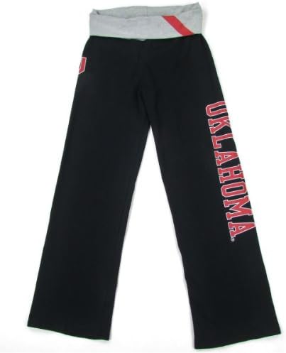 Genuine Stuff Oklahoma Sooners Girls Black Yoga Pants (7/8)