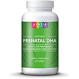 AVASIA Prenatal DHA With EPA - Derived From Purified Fish Oil - RDA For Pregnancy - Supports Infant Brain & Eye Growth - May Help Post Natal Depression - 60 Soft Gels - 2 Month Supply - Made In USA