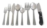 Gibson Southmont 50-Piece 18/0 Stainless Steel Mirror Flatware Set with Bonus Jumbo Steak Knives