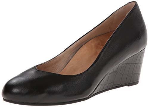 Vionic With Orthaheel Womens Antonia Mid Wedge Pump Shoes, Black, US 9