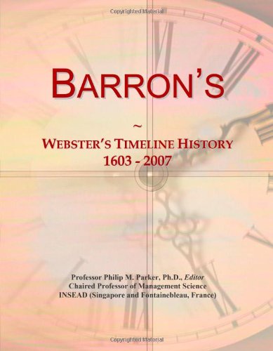 Barron's: Webster's Timeline History, 1603 - 2007
