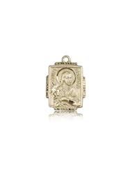 Free Engraving Included Medal-14k Gold St. Saint Maria Goretti Medal 3/4" 0804QKT w/o Chain w/Box Patron Saint of Teenage Girls