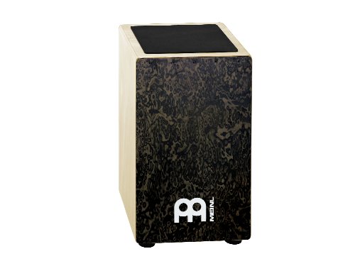 Meinl String Cajon Black Makah-Burl Bundle with Bag