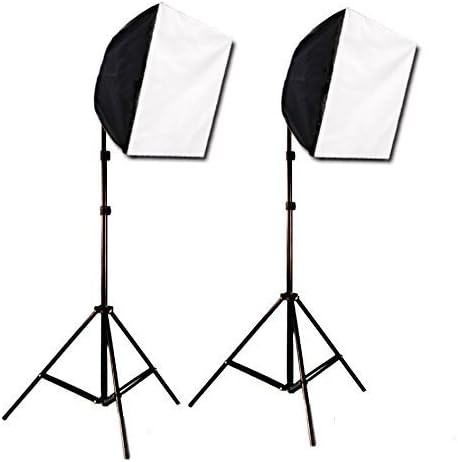 CowboyStudio Photography Photo Studio Video Quick Softbox Lighting Light Kit, 600 Watt Output