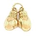 Boxing Gloves Charm 14k Gold 14mm
