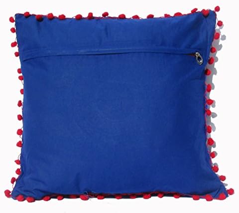 Decorative Suzani Throw Pillow Case Cushion Cover with Aari Embroidery Work (18