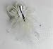 Coolr Fascinator Hair Clip Feather Wedding Headwear Bridal Headpiece for Women (Beige)