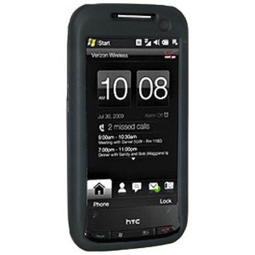 Amzer Rubberized Snap On Crystal Hard Case for Sprint HTC Touch Pro 2 (Black)