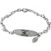 Team Titanium Carolina Panthers Stainless Steel Id Charm Bracelet Size: One Size