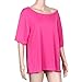 Kwok Blouse,Women's Sleeve Casual Tops T-Shirt Hot Pink