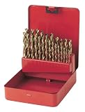 Steelex Plus D2305 TiN Coated Brad Point Bit Set, 25-Piece