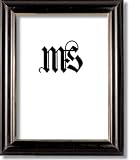 5x7 / 5'' x 7'' Frame for Picture or Photo, Solid Wood, Black & Gold, style #604