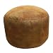 Soft Leather Luxe Bean Bag  Bigfoot Footstool, Tobacco