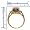 Ladies 14KT Yellow Gold Ring Mystic Fire Topaz Diamond