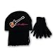 Disney Hannah Montana Girl's Black Fleece Hat, Scarf and Glove Set - 3 Piece Set (7-14)