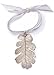 Real Oak Lace Leaf Ornament - Silver