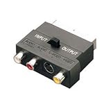 Scart to SVHS & 3 x RCA Phono TV Adaptor Converter Box
