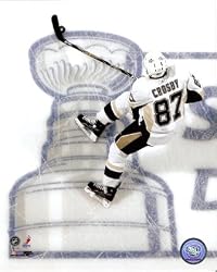 Sidney Crosby Penguins Stanley Cup On Ice 8x10