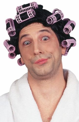 Forum Funny Crossdresser Curlers Housewife Adult Costume Wig