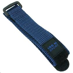 Watch Band BlueNylon Sport Military Strap 19mm New