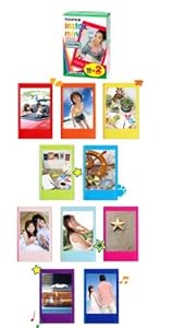 Fuji Instax Mini Film with 10 Different Colorful Borders (20 Sheets) - NEW!