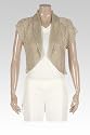 Petite Shiny Metallic Lurex Ribbed Knit Shrug