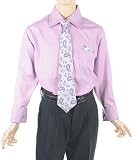 Kani Gold “Tolliver” Dress Shirt with Tie & Matching Pocket Square (Sizes 8 – 20)