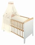 Urra 130-1801-06 - Crema Natur Bettsett mit Voilehimmel 3-teilig