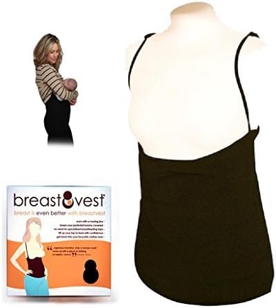 Breastvest Breastfeeding Breast Vest Top - Black - Extra Large (UK 16-18, EUR 44, US 12) by Breastvest